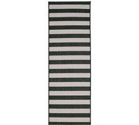 County Stripe Black Rug - Indoor & Outdoor - 67X200 cm