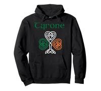County Tyrone Shamrock Ireland Flag, craic and ceol, Pullover Hoodie