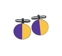 County Wexford Cufflinks - Purple & Gold Irish Colours - Gaelic Football & Hurling Fan Gift - Home County Allegiance Accessory - Groomsmen & Heritage