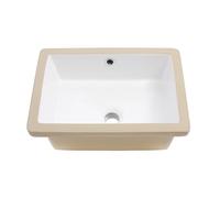 Couoko 18 x 12 Inch Undermount Bathroom Sink Vessel Sinks Rectangular Modern White Ceramic Vanity Classic Basin with Overflow