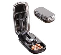 Coupe-Comprimé Diviseur Portable - 8.5 x 4.5 x 2.3 cm - Outil Multifonctionnel ABS Pour Découpe Précise Demi Ou Quart, Rangement Pratique Médicaments, Usage Hôpital, Voyage, École Et Domicile