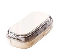 Coupe-Comprimé Diviseur Portable - 8.5 x 4.5 x 2.3 cm - Outil Multifonctionnel ABS Pour Découpe Précise Demi Ou Quart, Rangement Pratique Médicaments, Usage Hôpital, Voyage, École Et Domicile