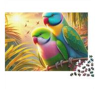 Couple 1000 Piece Parrot Love Cardboard Puzzle for Adults 14+ Senior Citizens Senior Centre Activity Stress Relief Social Icebreaker Birthday Gift 52x38cm/1000pcs