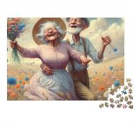 Couple 1000 Pieces Dance Couple Recycled Cardboard Puzzle for Kids 12+ Rainy Day Indoor Activity Brain Training Team Building Social Icebreaker 52x38cm/1000pcs