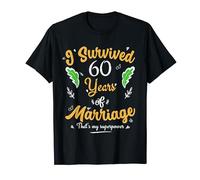 Couple 60th Anniversary I Survived 60 Years of Marriage T-Shirt