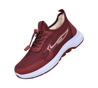 Couple Ankle Boots Fashion Casual Trainers Breathable Flat Bottom Casual Shoes Men'S Cotton Shoes Winter Padded Warm Women'S Boots 2026 Ladies Wellies (Red, 4.5)