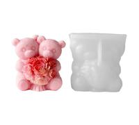 Couple Bear Silicone Mold with Intricate Texture for Fast Demolding Couple Bear Making Supplies