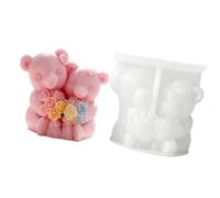 Couple Bear Silicone Mold with Intricate Texture for Fast Demolding Couple Bear Making Supplies