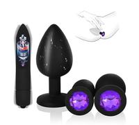 Couple Butt Sets Plug Toy Anales Sex Games Toys Plug Expander Relaxing Tools for Men Couples Women Sunglasses (Black)