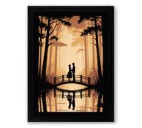 Couple by Still Water Romantic Framed Wall Art Print A3 (42×29.7cm) Black, Wall Decor for Living Room, Bedroom, Office & Home, Ready to Hang, Art Gift