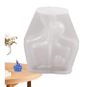 Couple Candle Mold - Hugging Body Art Casting, Silicone Resin Mould, Romantic Statue Maker, Aesthetic Sculpture Tool, Hobby Craft Category, White Flexible Non Stick DIY Interior for Soap Wax