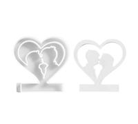 Couple Candle Mold - Kiss Couple Epoxy Resin Casting Mold - Heart Epoxy Resin Casting Kiss Tealight Candle Holder for DIY Art Craft