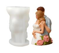 Couple Candle Silicone Mold - Love Couple Candle Molds | Reusable Romantic | Silicone Mould For Couples Shape Candles For Adults Beginners Professionals Men Wedding Valentine's Day Housewarming
