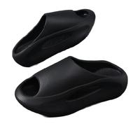 Couple Casual Slippers,Anti Slip Thick Sole Shoes,Casual,Lightweight and wear-Resistant,Summer Suitable Indoor Outdoor wear on The Beach Sandals(Size:EU 44/45,Color:Black A)