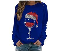 Couple Christmas Jumper Oversize Hoodie Blanket Christmas Jumpers for Women Uk Glitter Xmas Printed Sweatshirt Long Sleeve Crewneck Sweaters Winter Oversized Pullover Novelty Funny Graphic Tops