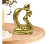 Couple Decor - Abstract Resin Couple Statue Figurine,Handcrafted Abstract Sculpture Romantic Marriage Decorations for Table Room Bedroom Home Family Bridal Wedding Engagement Decor