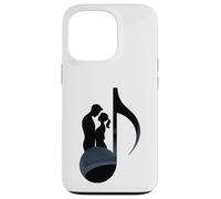 Couple Embrace Musical Note Romantic Love Design Case for iPhone 13 Pro