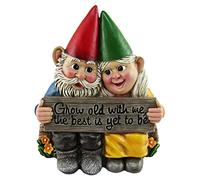 Couple Fairy Dwarf Resin Statue, Hand-Painted Romantic Garden Gnome Ornament for Indoor Outdoor Patio Decor, Couple Resin Garden Statue