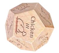 Couple Food Dice - 12-Sided Wooden Dinner Decision Dice, Fun Date Night Game For Men And Women | Romantic Food Decider For Girlfriend And Boyfriend, Ideal For Spicing Up Dinner Plans