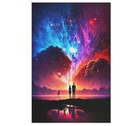 Couple Galaxy Landscape Wooden Jigsaw Puzzles for Adults 1000 Pieces Jigsaw Puzzle For Kids Age 12 Educational Game Toys 78×53cm