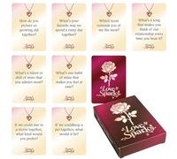 Couple Game, 50-Sheet Romantic Conversation Cards, Interactive Intimate Ideas for Couples, Perfect for Bedroom, Honeymoon, Wedding, Road Trip