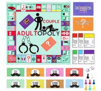 Couple Games for Adults, Adultopoly Board Game Board Games for Couples, Adultopoly Board Game Night For Couples Couple Board Game, Board Game Props to Heat Up the Feelings