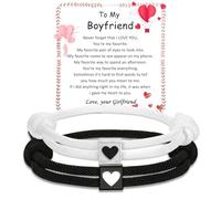 Couple Gifts Bracelets Matching Bracelets Adjustable Rope Bracelets for Couples Christmas Anniversary Valentines Gifts for Him HerBoyfriend Girlfriend Lovers Husband Wife (To My Boyfriend)