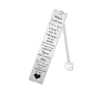 Couple Gifts Christmas Valentine Anniversary Gift for Husband Wife Couple Book Lovers Bookmark Wedding New Year Dating Gifts for Sweethearts Fiance Fiancee (When I Tell I Love You)