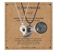 Couple Gifts for Him and Her - 2 PCS Couple Magnetic Necklaces, Valentines Gifts with Pinky Promise Card, Couples Gifts for Boyfriend Girlfriend Husband Wife | Romantic Couple Christmas Gifts, Heart