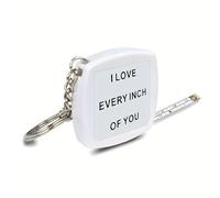 Couple Gifts for Husband Wife Tape Measure Body Sewing I Love Every Inch of You Measuring Tape for Boyfriend Girlfriend Anniversary Birthday Gifts for Women Men Tailors Tape Measure Keyring