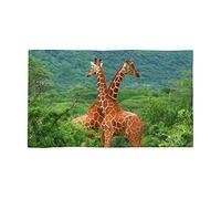 Couple Giraffe Bath Towel Soft Super Absorbent Hand Towels 27.5 X 16 Inch Quick Drying Shower Towels for Bathroom, Gym, Hotel, and Spa