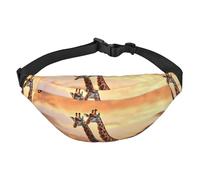 Couple Giraffe Fanny Pack for Men Women Belt Bag Fashion Waist Bag Everywhere Crossbody Bag Wallet Hip Bum Bag with Adjustable Strap Waterproof Chest Bag for Travel Hiking Sports, Black, One Size