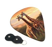 Couple Giraffe Guitar Plectrums, 6 Guitar Plectrums, Double Sided Printing, For Acoustic Guitar, Bass, Ukulele, Electric Guitar (0.46 Mm 0.71 Mm 0.96 Mm)
