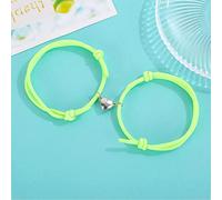 Couple Glowing In The Dark Night Bracelet For Women Men Heart-shaped Coupling ic Clasp Attract Love Jewelry Gift