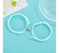 Couple Glowing In The Dark Night Bracelet For Women Men Heart-shaped Coupling ic Clasp Attract Love Jewelry Gift