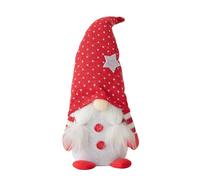 Couple Gnome Doll Ornament Set - Red Knitted Hat Scandinavian Dwarf Figurines, Christmas Holiday Decor, Lucky Gift for Family and Friends, Desktop Shelf Display
