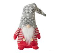 Couple Gnome Doll Ornament Set - Red Knitted Hat Scandinavian Dwarf Figurines, Christmas Holiday Decor, Lucky Gift for Family and Friends, Desktop Shelf Display