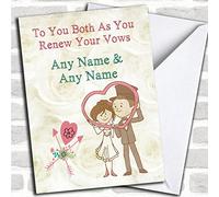 Couple Heart Frame Customised Renewal of Vows Greetings Card- Wedding Day Cards/Renewal of Vows | Wedding Card | Renewal of Vows