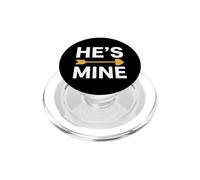 Couple Hes Mine Anniversary Date PopSockets PopGrip for MagSafe