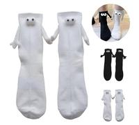 Couple Holding Hands Socks, Magnetic Suction Holding Hands Funny Socks Gift For Women Men