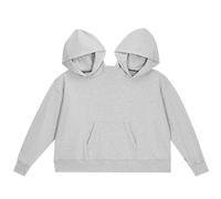 Couple Hoodies Loose Long Sleeve Couple Sweatshirts Intimate Funny Matching Hoodies with Pocket Pullover Two Person Hoodie for Couple Wearing Grey