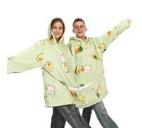 Couple Hoodies Matching Pyjamas for Couples Oversized Pajamas Matching Onesies Sweatshirts Funny Two Person Hoodie Matching Couple Gifts for His and Hers (UK, Alpha, One Size, Regular, Regular, Green)