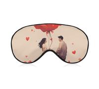 Couple in Love Eye Mask, Side Sleeping Mask Light Blindfold Sleeping Mask Nose Pad and Elastic Band for Children Women and Men