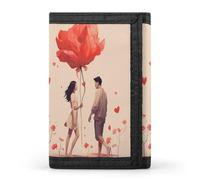 Couple in Love Triple Fold Wallet,Slim Wallet Personalized Engraved Rfid Blocking Wallet for Men And Women, style, One Size