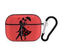 Couple in Love Umbrella Hearts Earbud Case Compatible for Airpods Pro | Protective Case,Hard Shell,Bluetooth Headphone Case,Portable,Headset Cover,with Keychain
