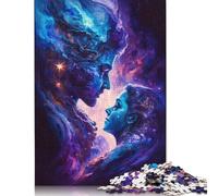 Couple in The Galaxy Jigsaw Puzzles for Adult 500 Pieces Difficult Puzzles Adult Jigsaw Puzzle Home Decoration Art Wooden Adult Puzzle 500pcs (52x38cm)