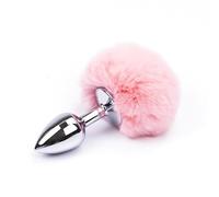 Couple Interactive Fun, Soft And Fluffy Plush Accessory For Hips, Smooth Droplet Shaped Stainless Steel (Pink)+Y22