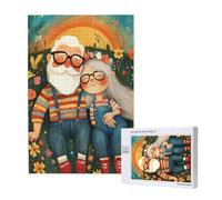 Couple Jigsaw Puzzles for Adults 3000, Cartoon Puzzles for Adults Wooden, Funny/Difficult/Impossible/Challenging Decompression Games, As a Birthday for Women and Men M-1538