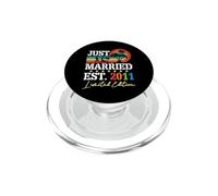Couple Just Married Est 2011 Ltd Edition 15th Anniversary PopSockets PopGrip for MagSafe