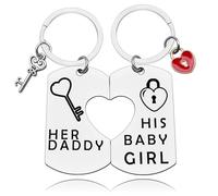 Couple Keychain Set Couple Valentine's Day Keychain for Girlfriend Boyfriend Romantic Present for Girlfriend Boyfriend Husband Wife Anniversary Wedding Birthday Gifts for Women Men